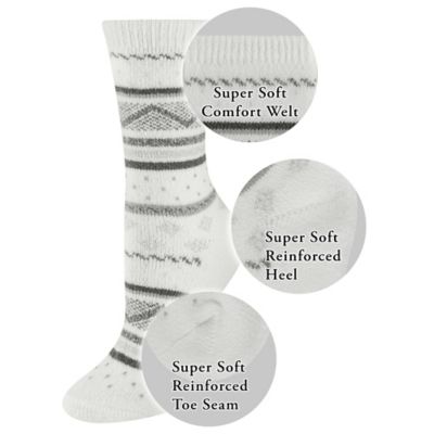 Image showing  Women's Soft All-Season Fashion Crew Socks, 3-Pair