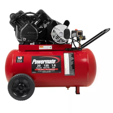 Powermate 1.6 HP 20 gal Single Stage Portable Electric Air Compressor Portable Air Compressors