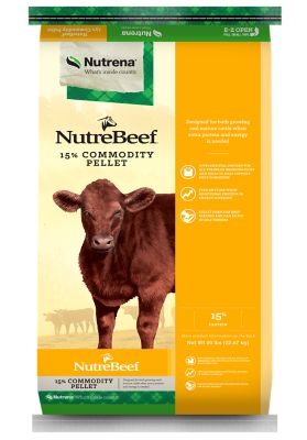 Nutrena NutreBeef 15% Commodity Pelleted Cattle Feed, 50 lb. Bag