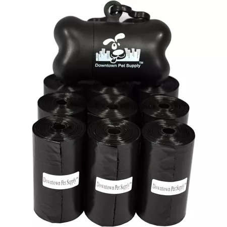 Downtown Pet Supply Bone Bag and Poop Bag Dispenser 220 Bags Black Poop Bags