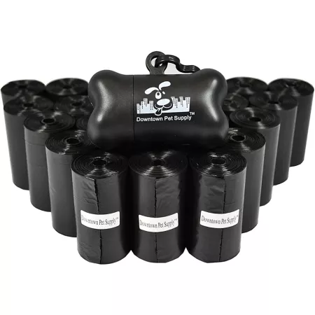 Downtown Pet Supply Bone Bag and Poop Bag Dispenser 500 Bags Black Poop Bags