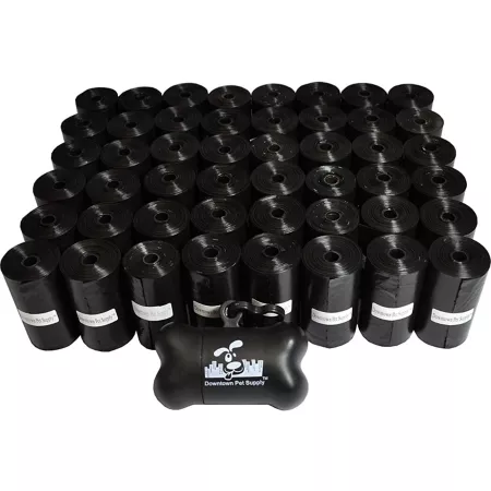 Downtown Pet Supply Bone Bag and Poop Bag Dispenser 960 Bags Black Poop Bags