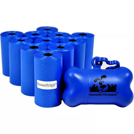 Downtown Pet Supply Bone Bag and Poop Bag Dispenser 220 Bags Blue Poop Bags