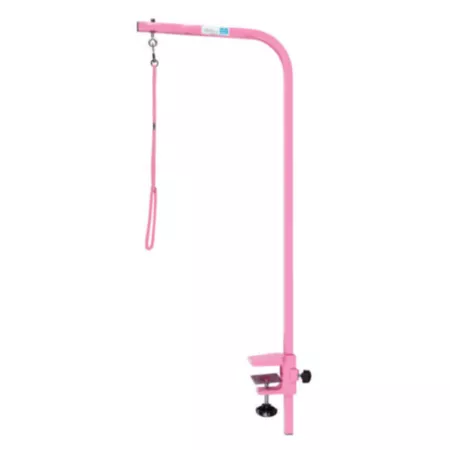 Downtown Pet Supply 36 in Dog Grooming Arm with Clamp Grooming Loop and Hock Holder Pink Grooming Tables