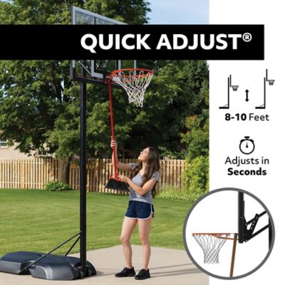 Image showing  In-Ground Adjustable Basketball Hoop with Fusion Backboard and Quick Adjust, 44 in.