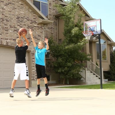 Image showing 9 th Lifetime In-Ground Adjustable Basketball Hoop with Fusion Backboard and Quick Adjust, 44 in.