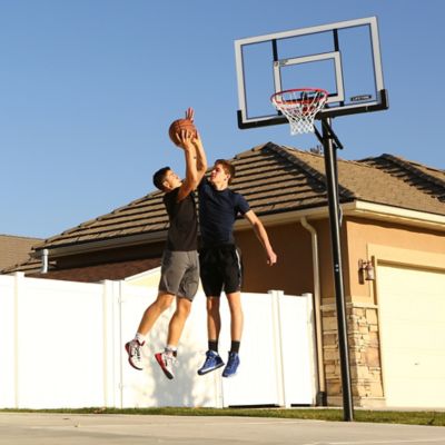 Image showing 6 th Lifetime In-Ground Steel-Frame Basketball Hoop with Action Grip Adjust, 52 in.
