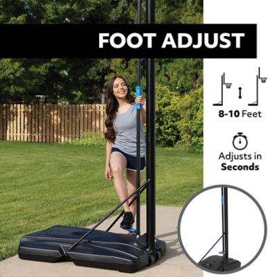 Image showing  Shatterproof Portable Fusion Basketball Hoop with Foot Adjust, 50 in.