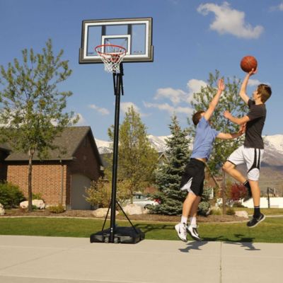 Image showing 9 th Lifetime Shatterproof Portable Fusion Basketball Hoop with Foot Adjust, 50 in.
