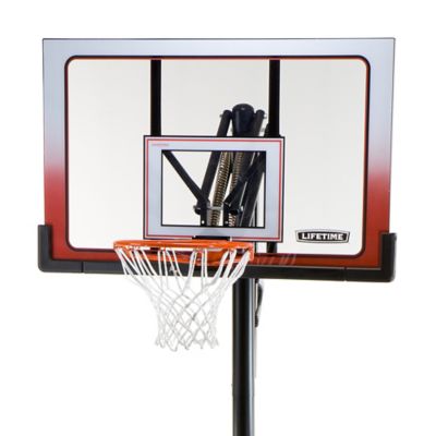 Image showing 8 th Lifetime Adjustable Portable Basketball Hoop, 52 in. Polycarbonate