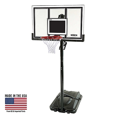 Lifetime Steel-Frame Shatterproof Portable Adjustable Basketball Hoop with Power Life, 54 in.