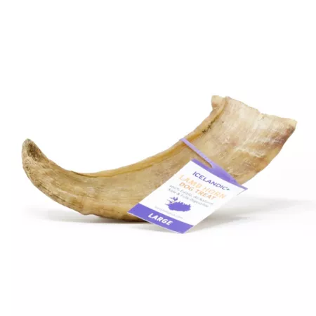 Icelandic Lamb Horn+ Dog Chews 0.26 lb. Dog Bones Rawhide & Rawhide Alternative