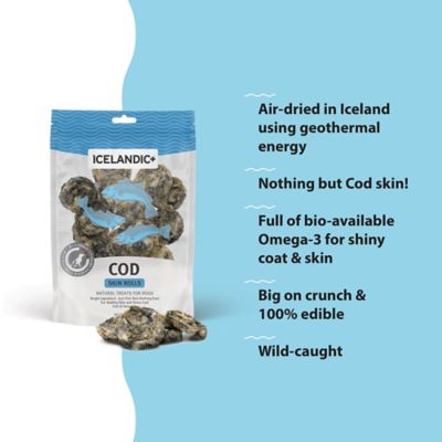 Image showing  Cod Skin Rolls Dog Chew Treats, 3 oz.