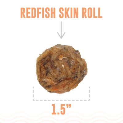 Image showing  Redfish Skin Rolls Dog Chew Treats, 3 oz.