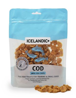 Icelandic+ Mini Cod Fish Chips Dog Chew Treats, 3 oz.