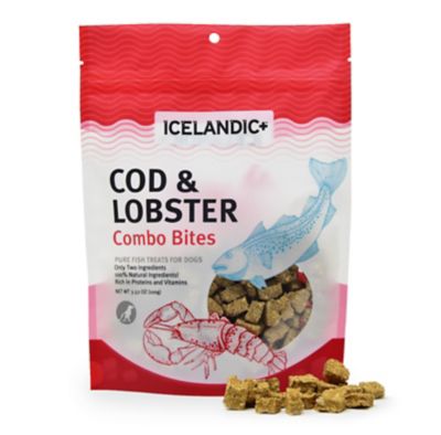 Icelandic+ Cod and Lobster Combo Bites Dog Chew Treats, 3.52 oz.