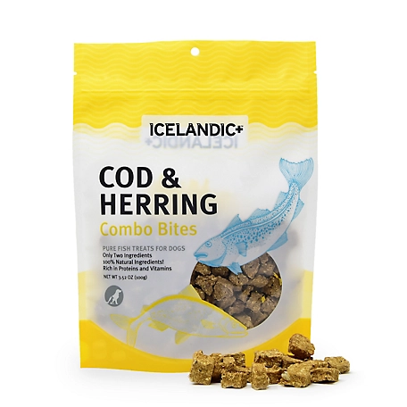 Icelandic+ Cod and Herring Combo Bites Dog Chew Treats, 3.52 oz.