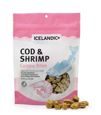 Icelandic+ Cod and Shrimp Combo Bites Dog Chew Treats, 3.52 oz.
