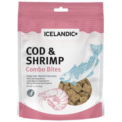 Icelandic+ Cod and Shrimp Combo Bites Dog Chew Treats, 3.52 oz.