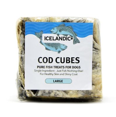 Icelandic+ Large Cod Skin Cube Dog Chew Treats, 0.02 oz.