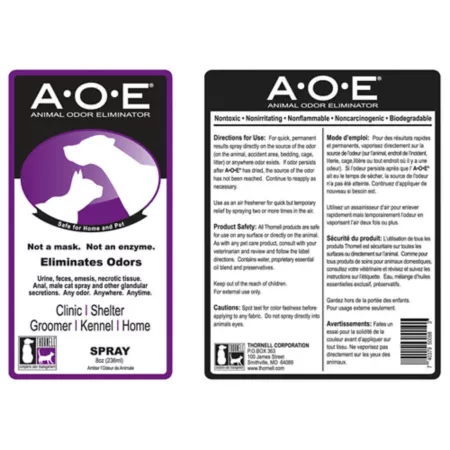 Thornell A.O.E Pet Odor Eliminator Spray 8 fl ounces. Stain & Odor Removers