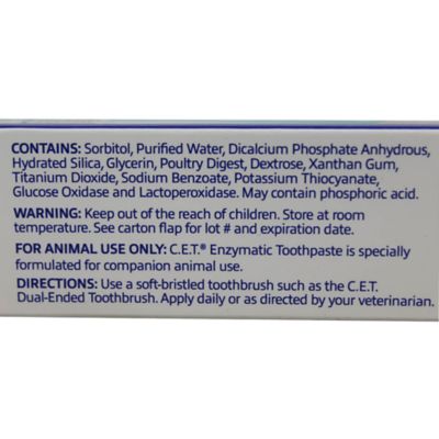 Image showing  C.E.T. Enzymatic Poultry Flavor Pet Toothpaste for Dogs and Cats, 2.5 oz.