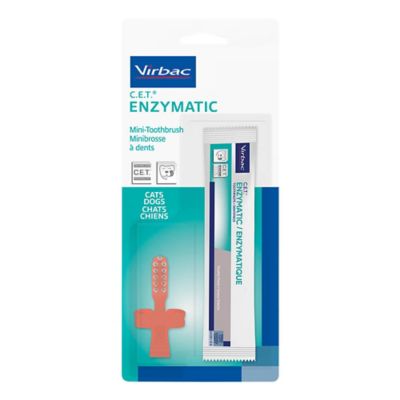Virbac C.E.T. Mini-Toothbrush with Poultry Flavor Toothpaste for Dogs, 0.2 lb.