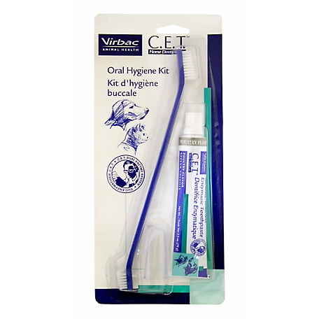 Virbac C.E.T. Pet Oral Hygiene Kit with Toothpaste for Dogs, 2.5 oz.