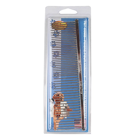Resco Combination Coarse/Medium Tooth Pet Comb with Nickel-Plated Pins, 6.8 in.
