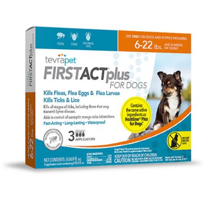 FirstAct TevraPet Plus Flea and Tick Topical Treatment for Dogs 6-22 lb., 3 ct.