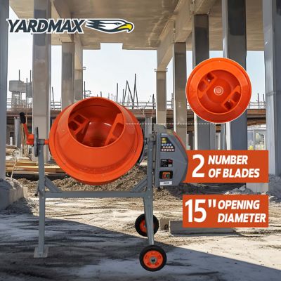Image showing 8 th YARDMAX 4.0 cu. ft. 0.67 HP Electric Concrete Mixer
