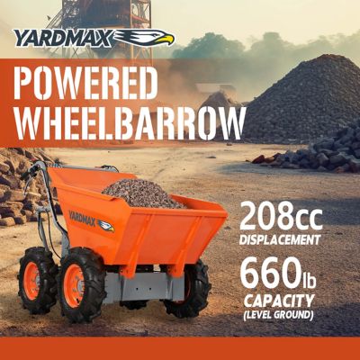 Image showing  4.4 cu. ft. 660 lb. Capacity 208cc Powered Wheelbarrow