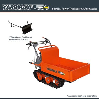 Image showing  4 cu. ft. 660 lb. Capacity 208cc Flatbed Power Trackbarrow with Gas Shock Assist