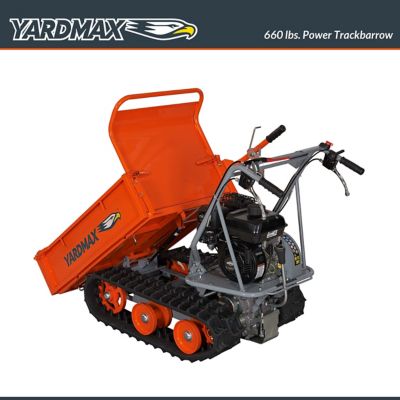 Image showing  4 cu. ft. 660 lb. Capacity 208cc Flatbed Power Trackbarrow with Gas Shock Assist