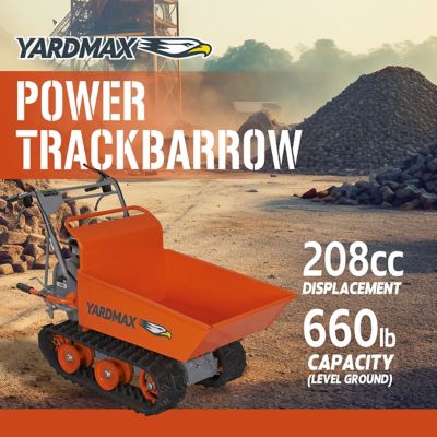 Image showing  4.3 cu. ft. 660 lb. Capacity 208cc Hopper Power Trackbarrow with Gas Shock Assist