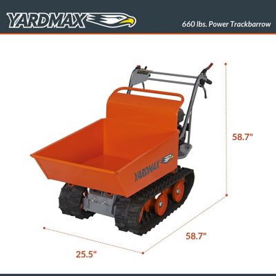 Image showing  4.3 cu. ft. 660 lb. Capacity 208cc Hopper Power Trackbarrow with Gas Shock Assist