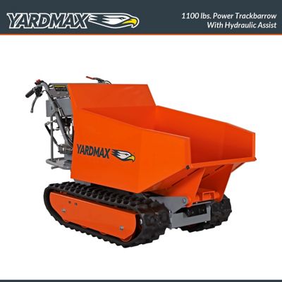 YARDMAX 7.9 cu. ft. 1,100 lb. Capacity 208cc Hydraulic Dump Hopper Power Trackbarrow with Hydraulic Assist