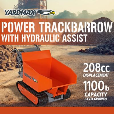Image showing  7.9 cu. ft. 1,100 lb. Capacity 208cc Hydraulic Dump Hopper Power Trackbarrow with Hydraulic Assist