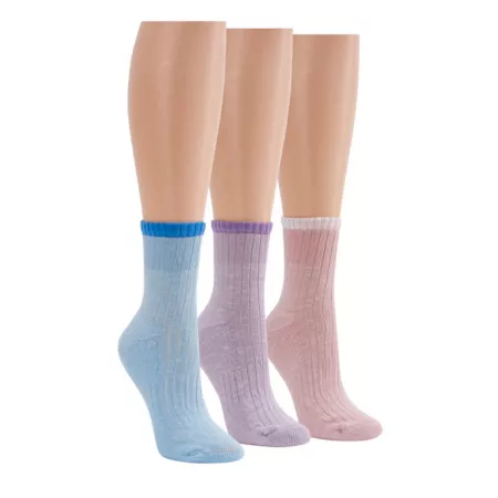 Blue Summit by Interweak Heathered Mini Crew Socks for Women 3 Pairs Women's Crew Socks