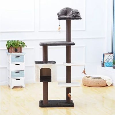 Petpals Midnight Molly Cat Tree With 3 Hanging Teasers Pp5469cc At Tractor Supply Co