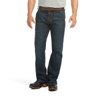 Image showing 0 th Ariat Men's Stretch Fit Low-Rise Rebar M4 DuraStretch Workhorse Bootcut Jeans