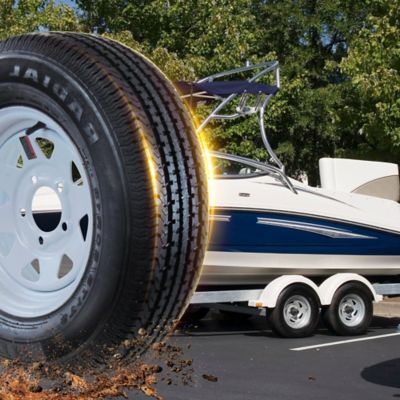 Image showing  6PR ST100 Radial Trailer Tire and 13 x 4.5 5.4.5 Wheel Assembly, White, ST175/80R13