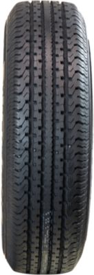 Image showing  ST205/75R14 8PR ST100 Radial Trailer Tire and 14x6 5-4.5 Wheel Assembly, White