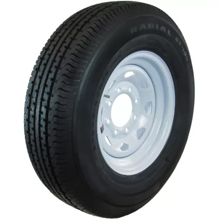 Hi-Run ST235/80R16 10PR ST100 Radial Trailer Tire and Wheel 16x6 8-6.5 HD White Trailer Tires