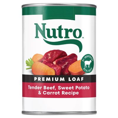 Nutro Premium Loaf Tender Beef, Sweet Potato & Carrot Recipe Wet Dog Food, 12.5 oz.