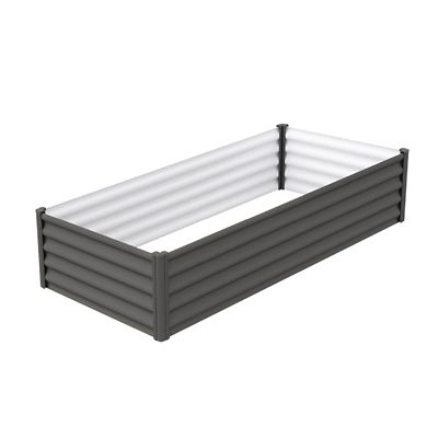 The Organic Garden Co. Galvanized Metal Rectangular Raised Garden Bed, 78 x 39.3 x 16in., Gray