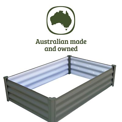 Image showing 7 th The Organic Garden Co. Galvanized Metal Rectangular Raised Garden Bed, 48 x 36 x 12in., Gray