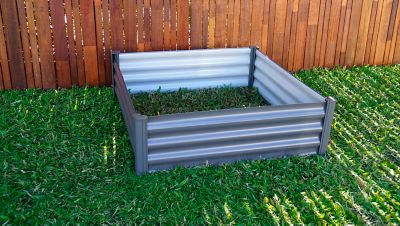 Image showing  Galvanized Metal Square Raised Garden Bed, 50 in. x 18 in. x 3 in.