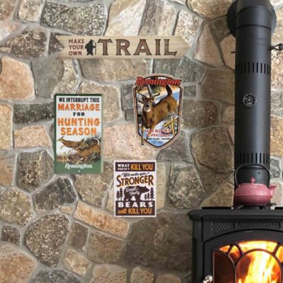 Image showing  Rustic Rifles and Pistols Embossed Metal Sign, 13 in. x 8.68 in.