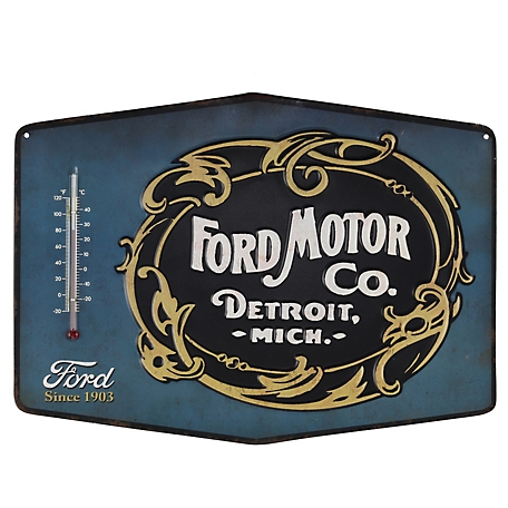 Ford Embossed Metal Wall Thermometer